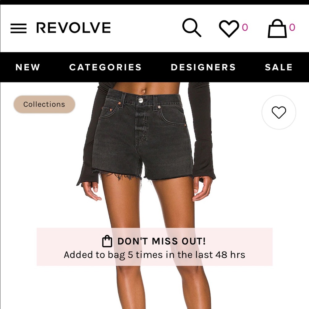 Grlfrnd Hayden low rise denim shorts